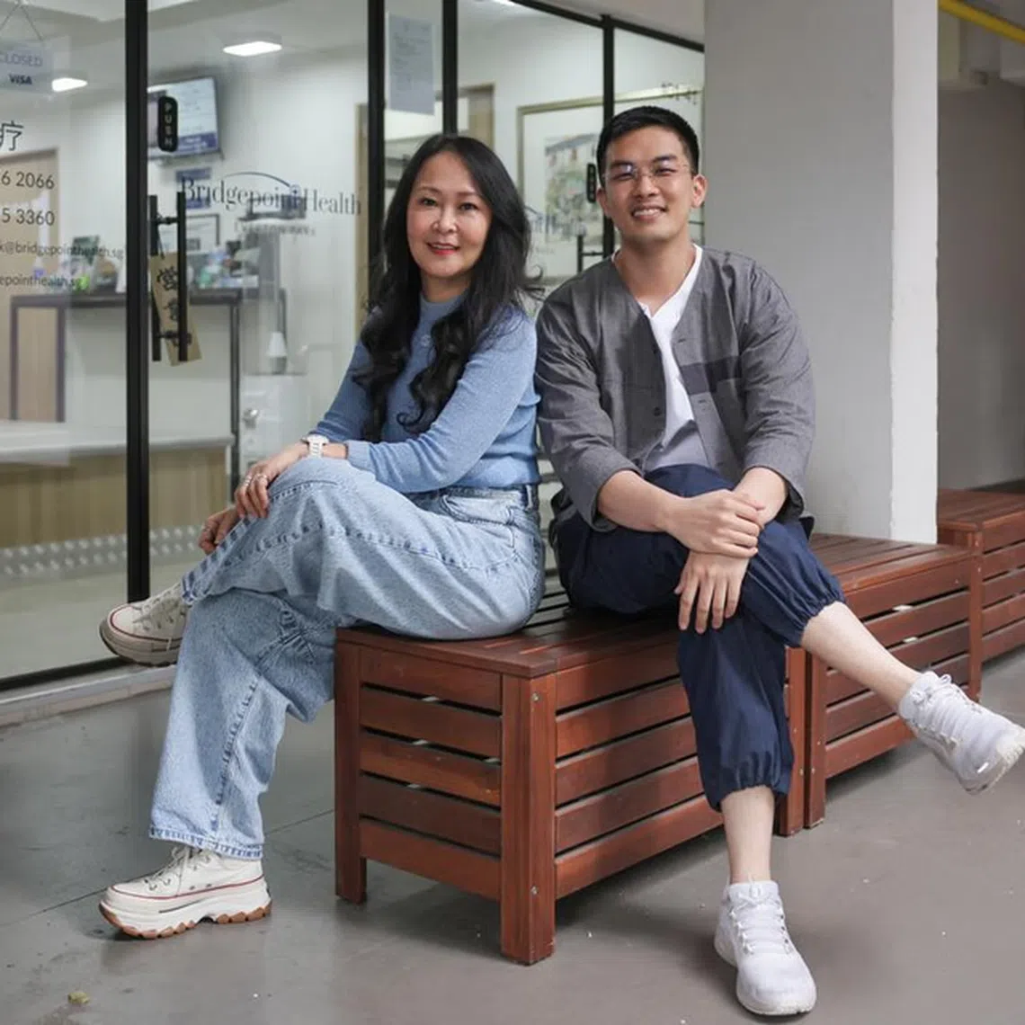 Ms Lee (left) decided to turn to family physician Lim Hong Shen (right) at Bridgepoint Health, who had treated her and her family for minor illnesses over the years.